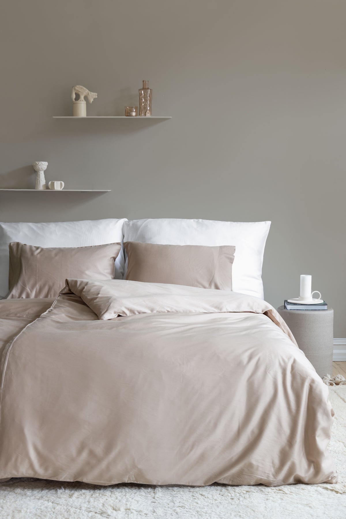 Tencel Blend Sengesett - Sanddynne - lys brun