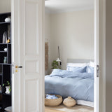 Tencel Blend Sengesett - himmelblå