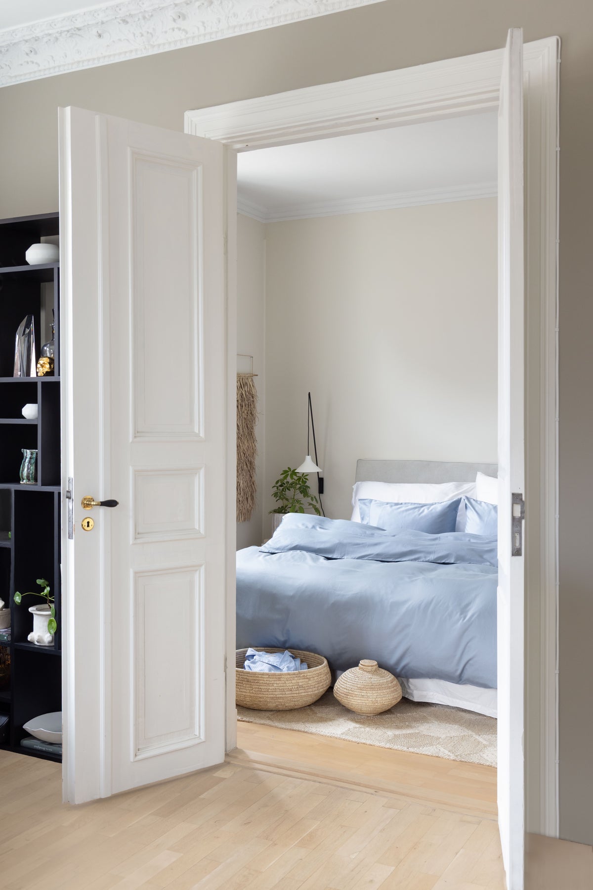 Tencel Blend Sengesett - himmelblå