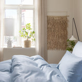 Tencel Blend Sengesett - himmelblå